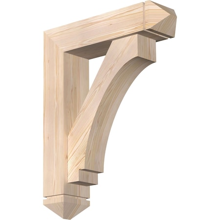 Imperial Arts And Crafts Smooth Bracket W/ Offset Brace, Douglas Fir, 7 1/2W X 30D X 38H